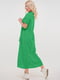 Платье А-силуэта зеленое | 6383832 | фото 6