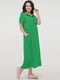 Платье А-силуэта зеленое | 6383832 | фото 5
