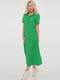 Платье А-силуэта зеленое | 6383832 | фото 2