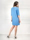 Платье А-силуэта голубое с принтом | 6383835 | фото 4