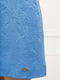 Платье А-силуэта голубое с принтом | 6383835 | фото 5