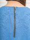 Платье А-силуэта голубое с принтом | 6383835 | фото 6