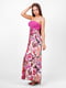 Сукня А-силуету рожева з квітковим принтом | 6383836 | фото 4