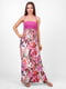 Сукня А-силуету рожева з квітковим принтом | 6383836