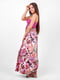 Сукня А-силуету рожева з квітковим принтом | 6383836 | фото 6
