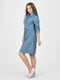 Сукня-сорочка блакитна в горох | 6383853 | фото 2
