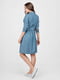 Сукня-сорочка блакитна в горох | 6383853 | фото 3