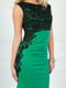 Платье-футляр зелено-черное | 6383896 | фото 4