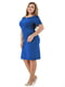 Платье-футляр синее с узором | 6383933 | фото 2