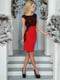 Сукня-футляр червоно-чорна | 6383935 | фото 2