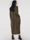 Сукня А-силуету кольору хакі | 6384030 | фото 4