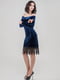 Платье-футляр синее | 6384059 | фото 2