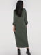 Сукня А-силуету кольору хакі | 6384166 | фото 3