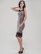 Платье в бельевом стиле серебристо-бордовое | 6384293 | фото 2