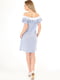 Сукня А-силуету блакитна в смужку | 6384322 | фото 4