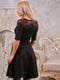 Платье А-силуэта черное | 6384339 | фото 3