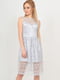 Сукня А-силуету сріблястого кольору | 6384383