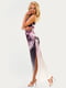 Платье серо-розовое с цветочным принтом | 6384502 | фото 2