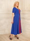 Сукня А-силуету синьо-червона | 6384656 | фото 2