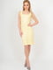 Сукня-футляр жовта з квітковим принтом | 6384737 | фото 2