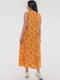 Сукня А-силуету жовта в принт | 6384745 | фото 5