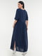Сукня А-силуету темно-синя | 6384747 | фото 3