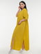 Сукня А-силуету гірчичного кольору | 6384748 | фото 2