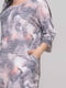 Платье А-силуэта серое в принт | 6384833 | фото 4