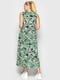 Платье А-силуэта зеленое в принт | 6384967 | фото 3