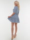 Сукня А-силуету синя в принт | 6547834 | фото 3