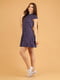 Сукня-сорочка синя у горошок | 6547872 | фото 3