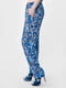 Летние синие брюки с пестрым орнаментом | 6547883 | фото 2