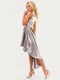 Сукня А-силуету сіра в принт | 6547904 | фото 2