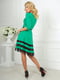 Сукня А-силуету зелена з декором | 6547909 | фото 4