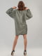 Сукня сріблясто-зелена стягується подол тонкою резинкою | 6547918 | фото 5