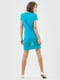 Платье-футболка голубое с декором | 6547936 | фото 3