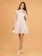 Платье-рубашка белое в принт | 6547949 | фото 3