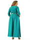 Платье А-силуэта бирюзового цвета | 6547957 | фото 3