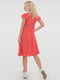 Штапельна сукня А-силуету червона з принтом і рукавами-крильцями | 6547970 | фото 3