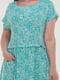 Платье мятного цвета с цветочным принтом из штапеля | 6547981 | фото 4