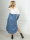 Сукня-сорочка біло-блакитна | 6547997 | фото 3