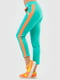 Спортивные брюки ментолового цвета с лампасами | 6548015 | фото 4