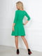 Платье зеленое из итальянского трикотажа с юбкой полусолнце | 6548023 | фото 4