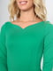 Платье зеленое из итальянского трикотажа с юбкой полусолнце | 6548023 | фото 5