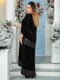 Платье вечернее черное с асимметрическим подолом удлинненным сзади | 6548050 | фото 4