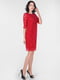 Коктейльна сукня червоного кольору оздоблена мереживом | 6548053 | фото 2