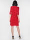 Коктейльное платье красного цвета отделано кружевом | 6548053 | фото 3