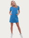 Платье-футболка темно-голубое | 6548065 | фото 2
