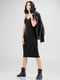 Сукня-комбінація чорна з тонкими бретелями | 6548091 | фото 2