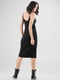 Сукня-комбінація чорна з тонкими бретелями | 6548091 | фото 4